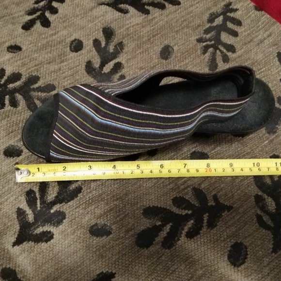 NWOT San Miguel Drayton Multicolour Striped Heeled Sandals - Picture 11 of 13